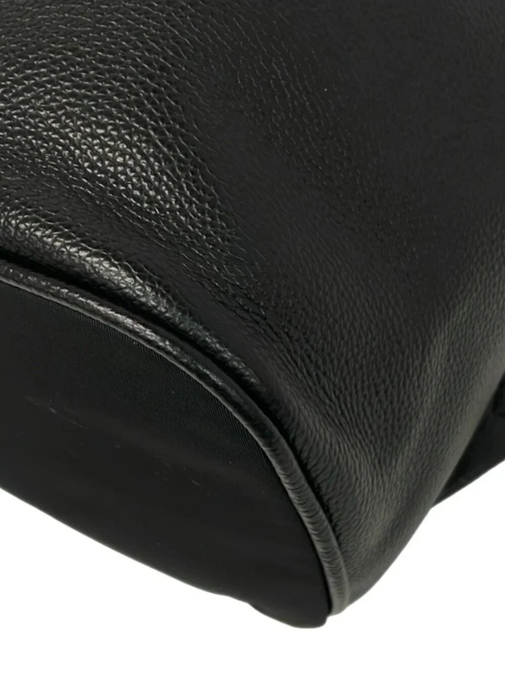 ATAO Black Nylon Leather Backpack